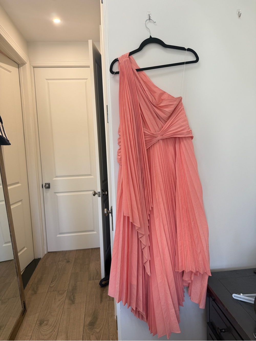 Acler Kalora Satin Dress - Coral, Size 6 US Womens